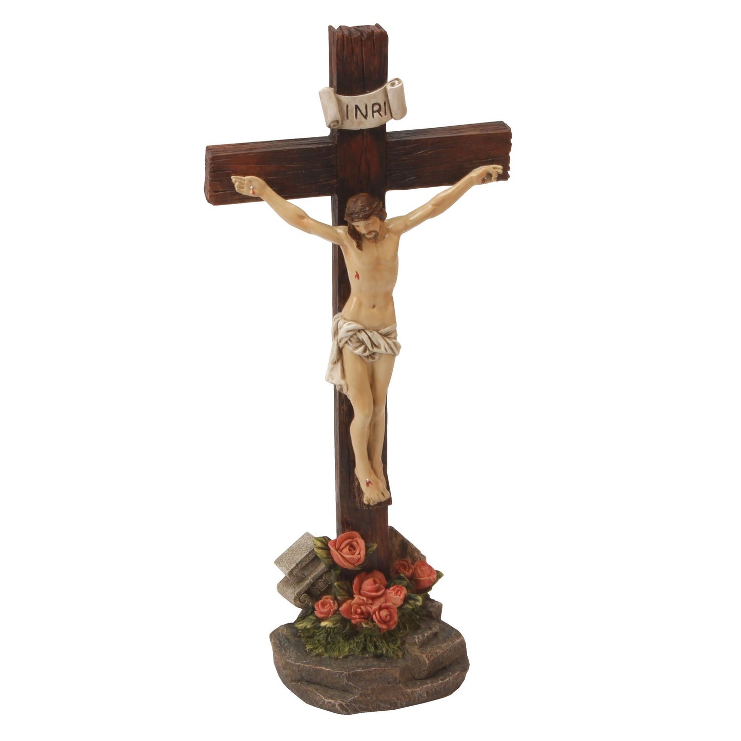 Jesus On Cross Figurine - Jesus Figurine - Religious Ornament - 26 x 11.5 x 7.5 cm