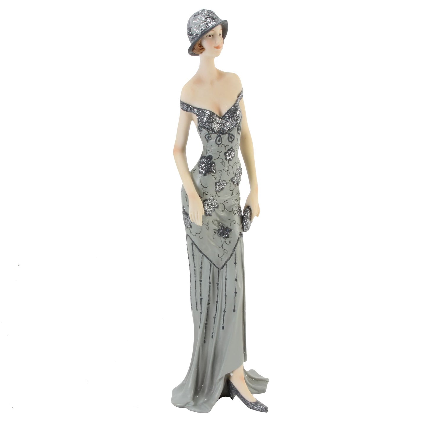 Broadway Belles "Peggy" Lady Figurine, Silver Glitter Dress