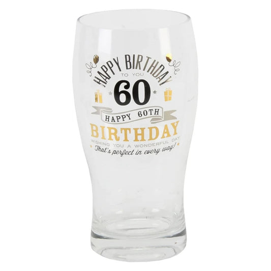 Signography 60th Birthday Pint Glass Tankard