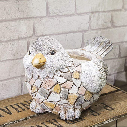 Country Living Mosaic Polystone Planter - Bird