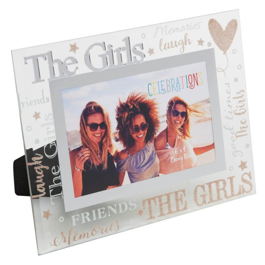 The Girls 3D Word Glass & Mirror Photo Frame