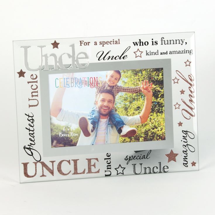 Uncle 3D Word Glass & Mirror 6x4 Photo Frame