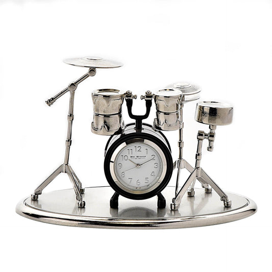 William Widdop Metal Miniature Clock - Drum Kit