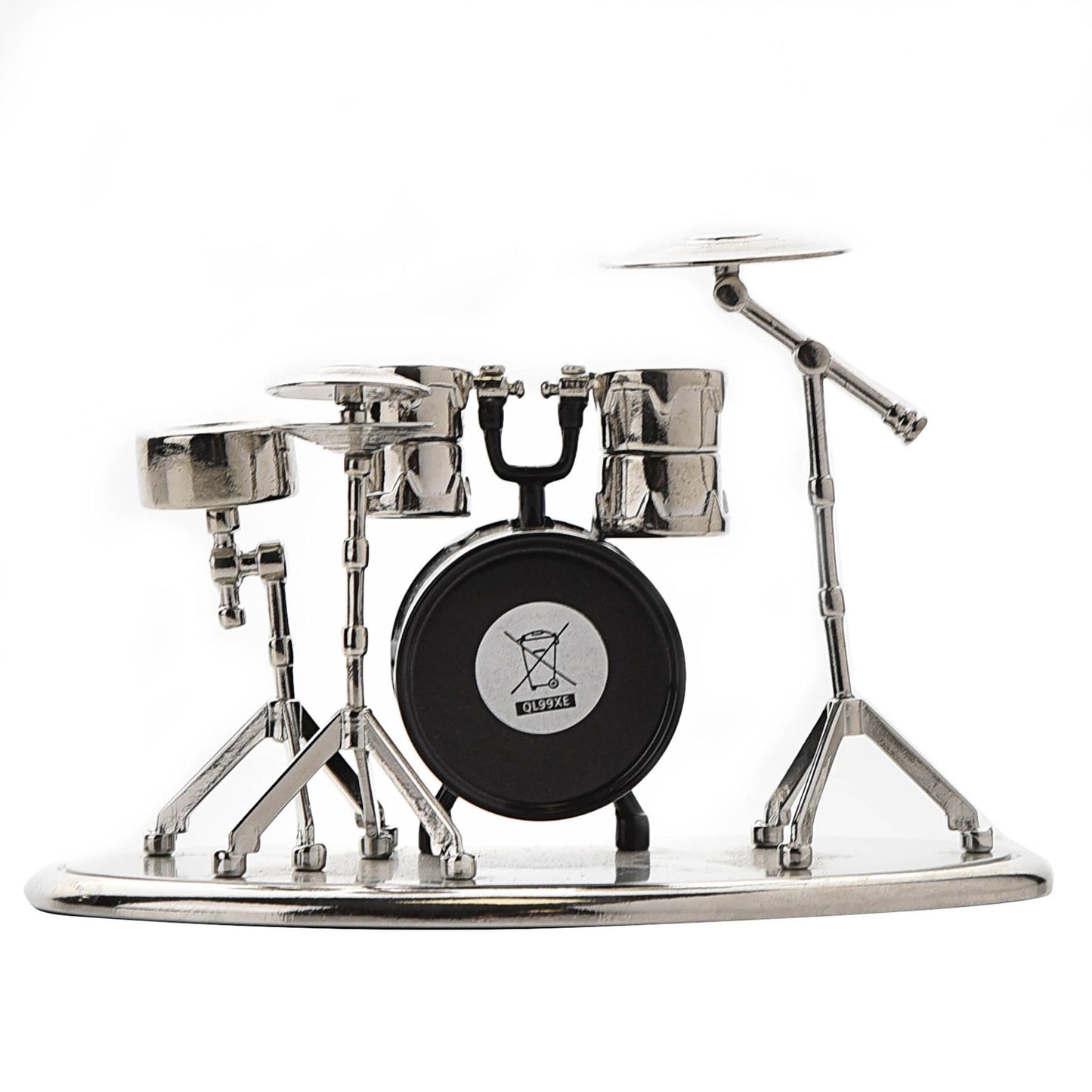 William Widdop Metal Miniature Clock - Drum Kit