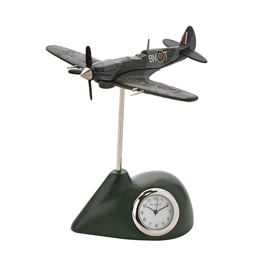 RAF Spitfire Clock by William Widdop - Metal Miniature Clock