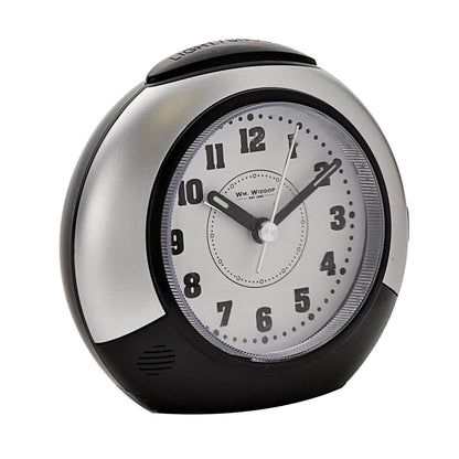 William Widdop Silent Alarm Clock, 10.5 x 11.5 x 5cm