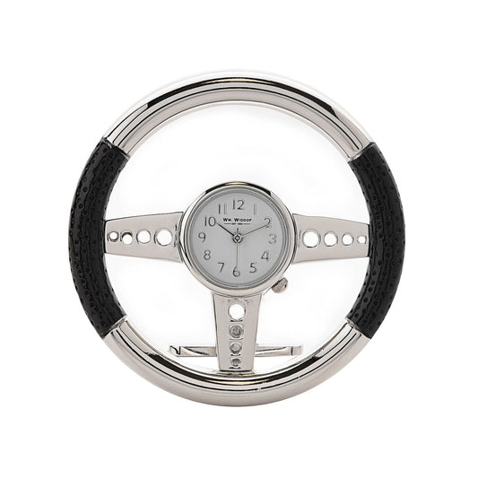 William Widdop Metal Miniature Clock - Steering Wheel