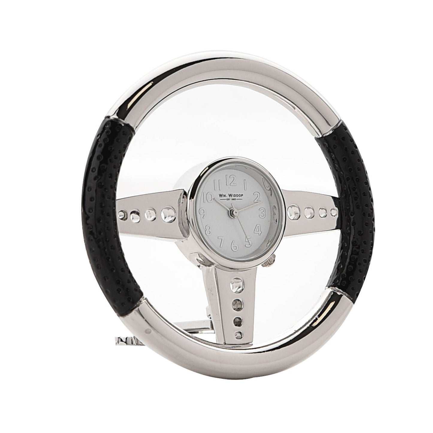 William Widdop Metal Miniature Clock - Steering Wheel
