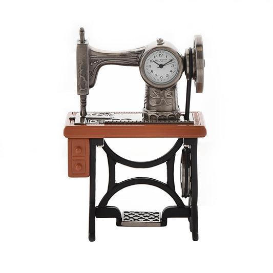 William Widdop Metal Miniature Clock - Sewing Machine