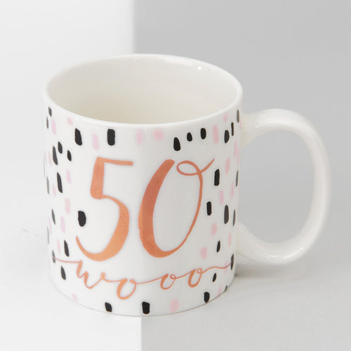 Luxe Ceramic Female Birthday Cups 50