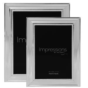 Impressions Silver Plated Frame With Beaded Edge 6x4 Inch