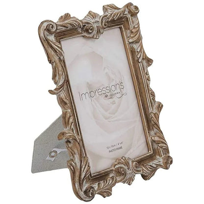 Impressions Antique Carved Wood Finish Photo Frame 6x4 Inch