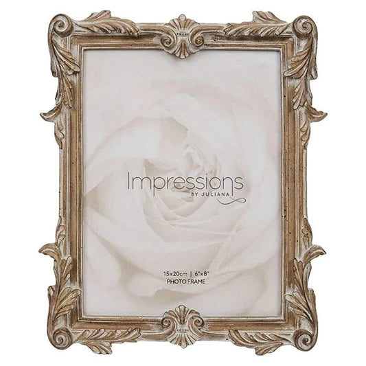 Impressions Antique Carved Wood Finish Photo Frame 8x6 Inch
