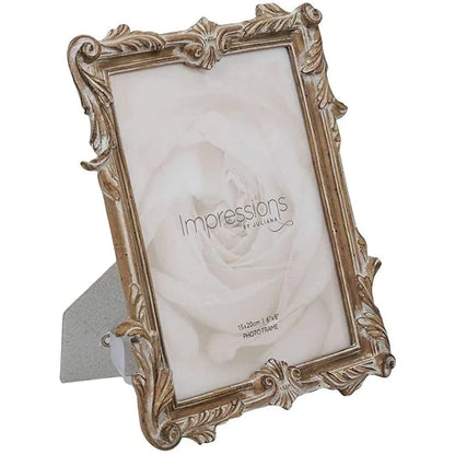 Impressions Antique Carved Wood Finish Photo Frame 8x6 Inch