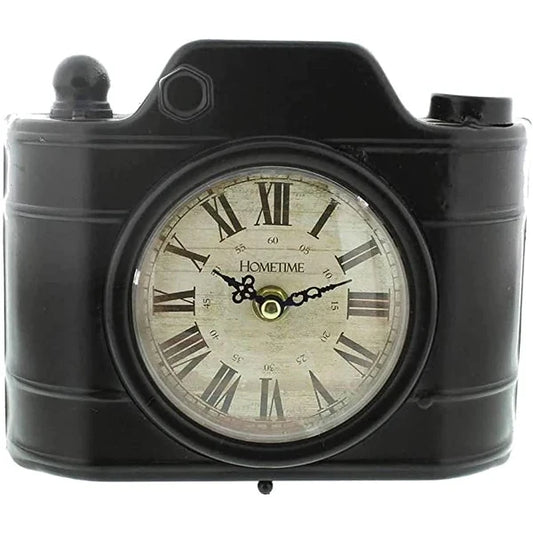 Hometime Antique Camera Mantel Clock
