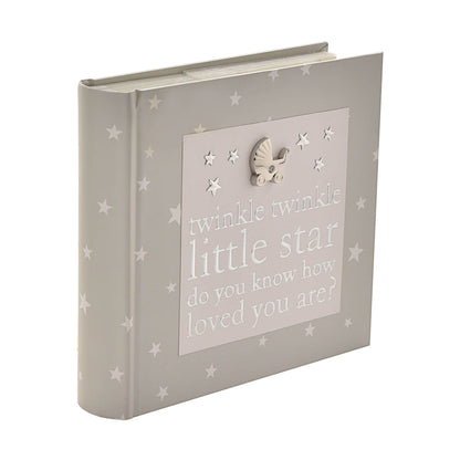 Juliana Twinkle Twinkle Slip-In Baby Photo Album - Holds 80 6x4 Inch Photos 