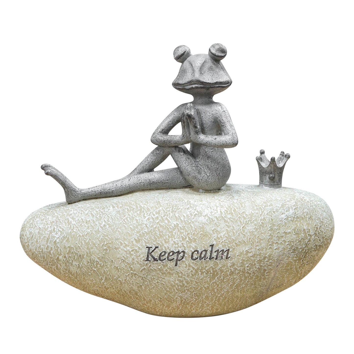 Country Living Frog on Stone Garden Ornament 15.5cm | Keep Calm