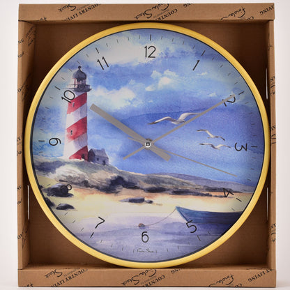 lighthouse seaside wall clock by finola stack