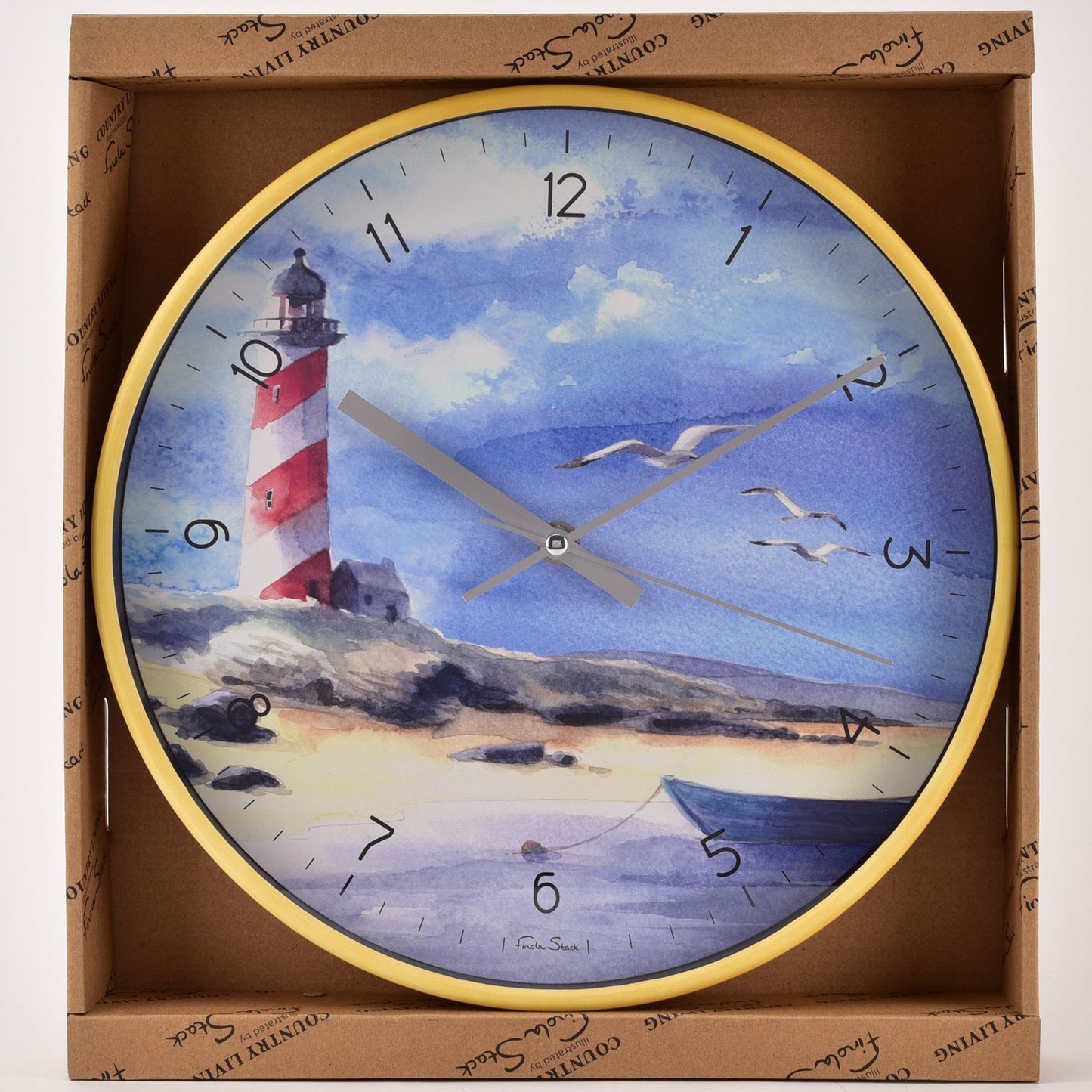 lighthouse seaside wall clock by finola stack