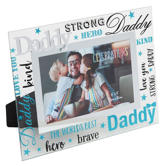 Daddy 3D Word Glass & Mirror Photo Frame