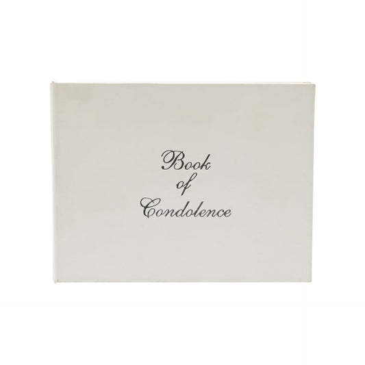 Juliana Cream Leathertte Book of Condolence/Memory Book