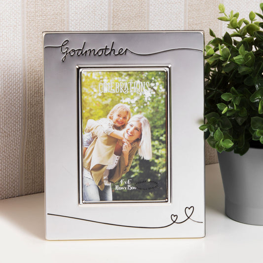 Silver Plated Godmother Photo Frame - Godmother Gift