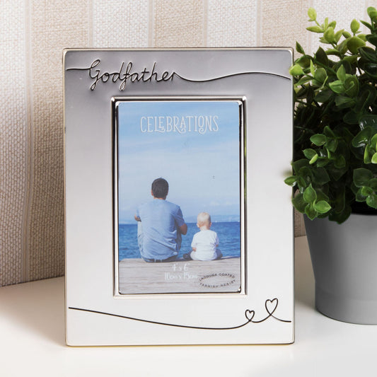 Silver Plated 6x4 Inch Godfather Photo Frame