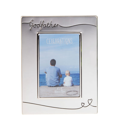 Silver Plated 6x4 Inch Godfather Photo Frame