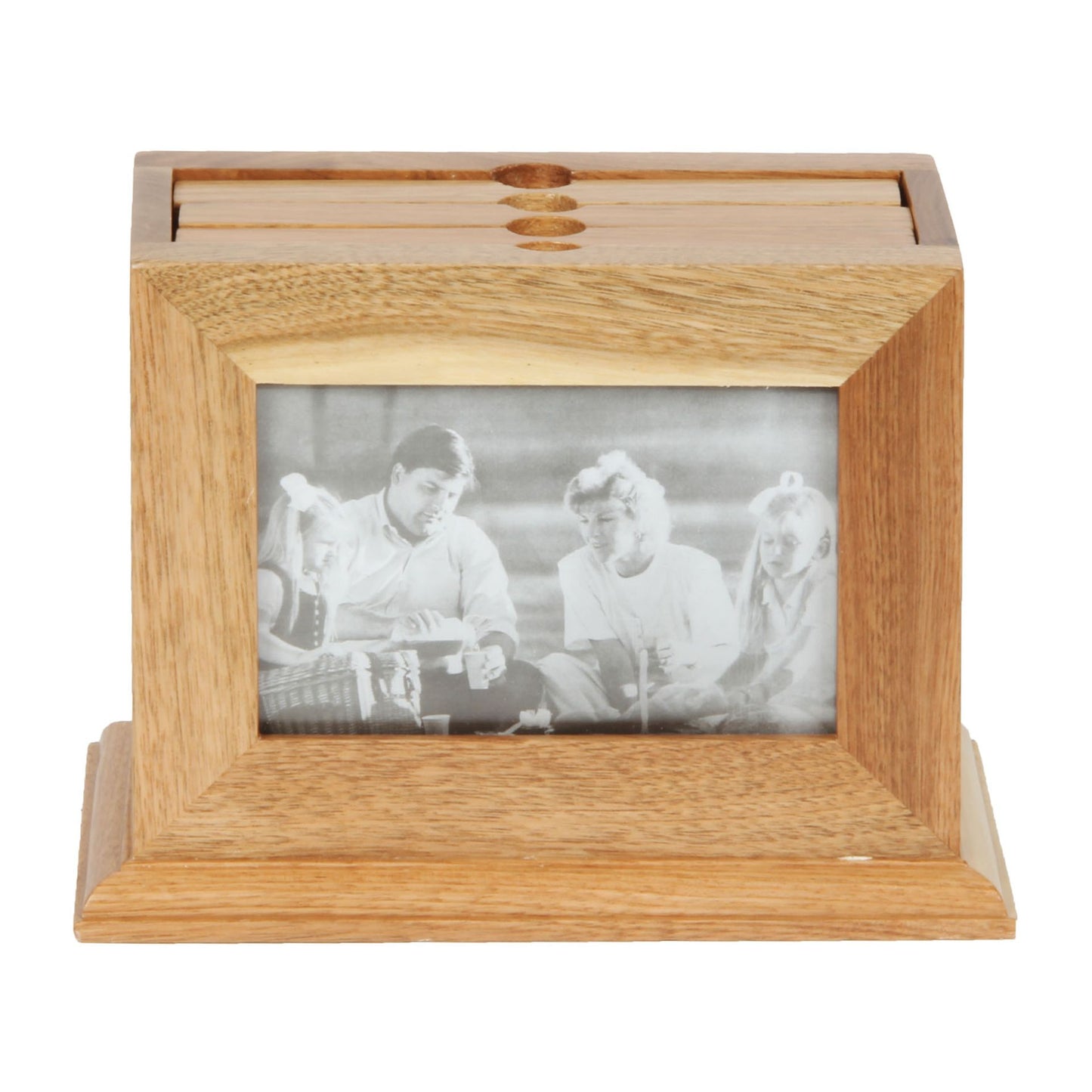 Wooden Photo Storage Box - 72 Photo Album and 6x4 Photo Frame