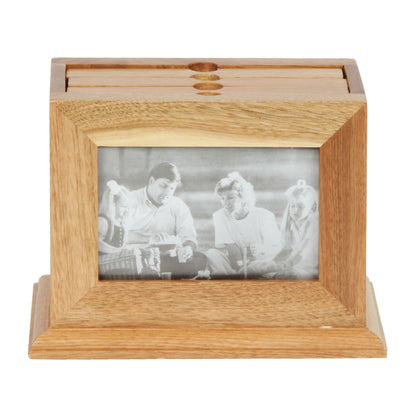 Wooden Photo Storage Box - 72 Photo Album and 6x4 Photo Frame