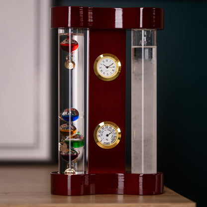 Galileo Thermometer & Storm Glass Display 18cm