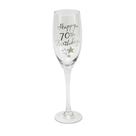 Happy 70th Birthday Champagne Flute with Gift Box