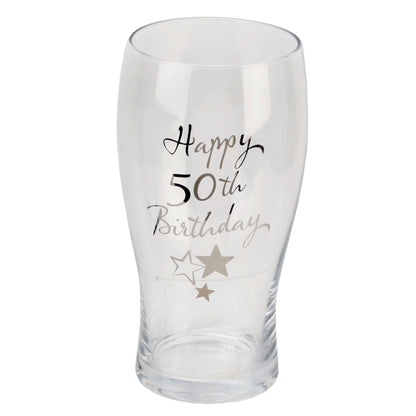 Juliana Happy 50th Birthday Gift - Pint Glass in Gift Box
