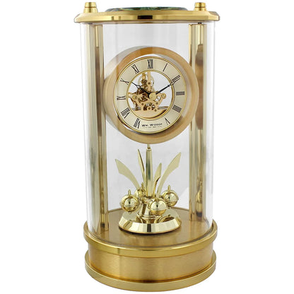 William Widdop Skeleton Movement Cylindrical Mantel Clock