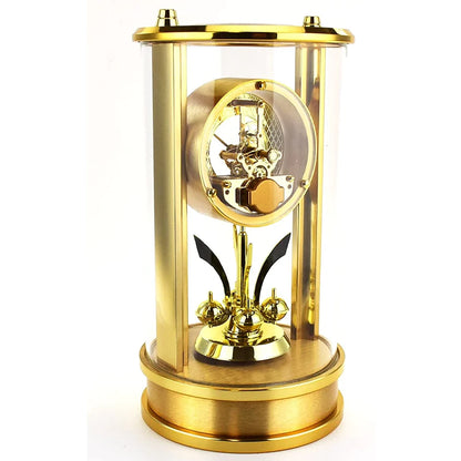William Widdop Skeleton Movement Cylindrical Mantel Clock