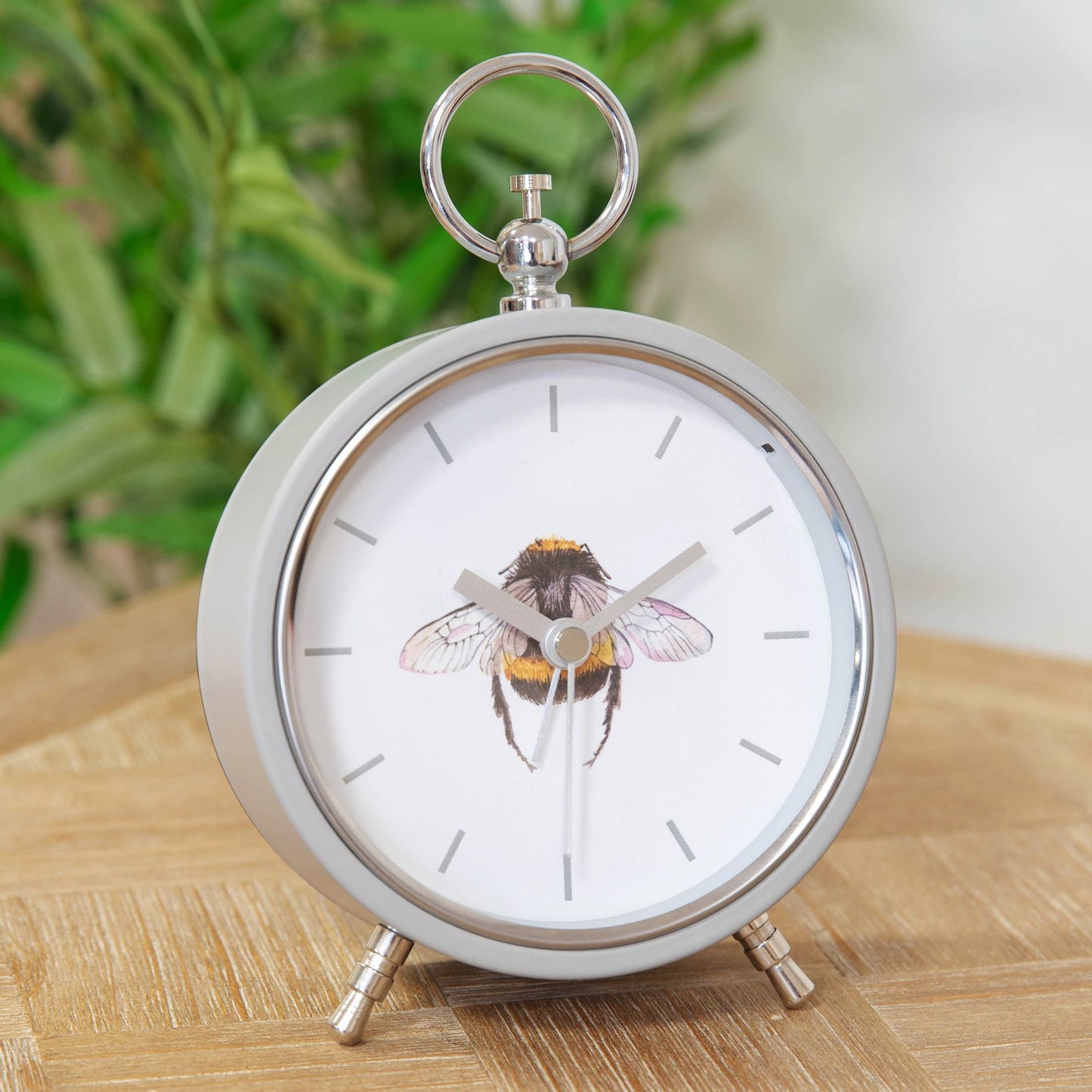 Hestia Home Bumblebee Grey Metal Alarm Clock Collection