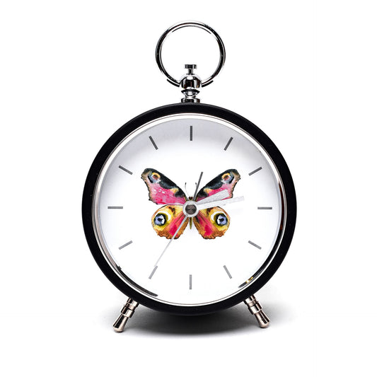 Hestia Home Butterfly Dial Mantel Alarm Clock