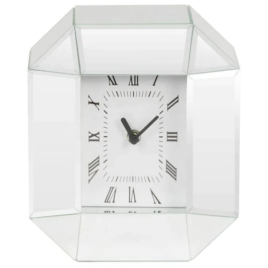 Hestia Mirror Octagonal Mantel Clock