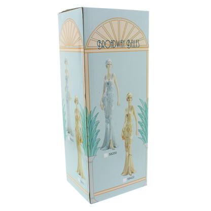 Broadway Belles Lady Figurine - Teal Dress, Hand To Head