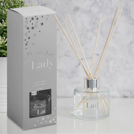 Peach Bellini Scented Reed Diffuser - 100ml - 3 Month Duration - Birthday Lady