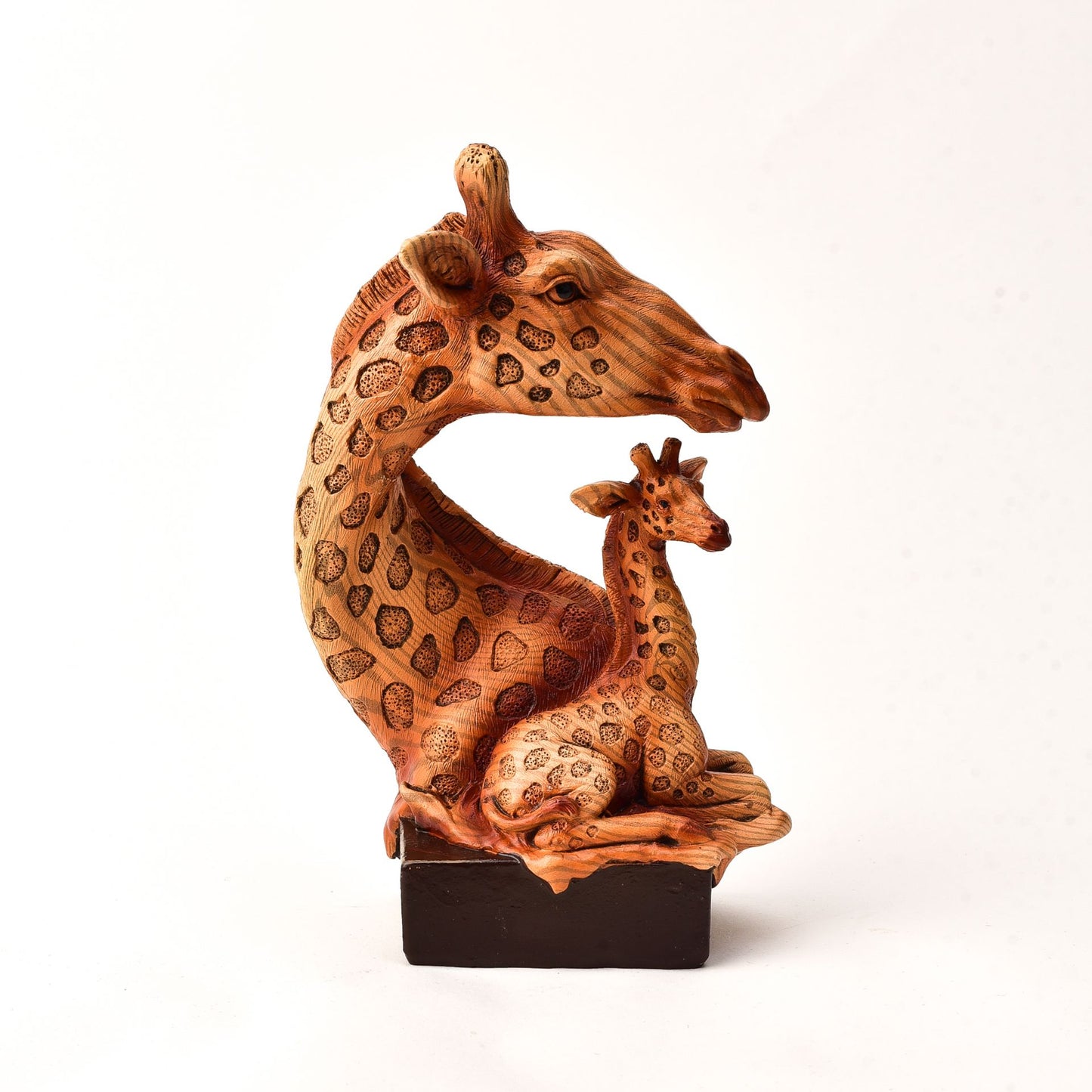 Naturecraft Two Giraffes Wood Effect Resin Figurine