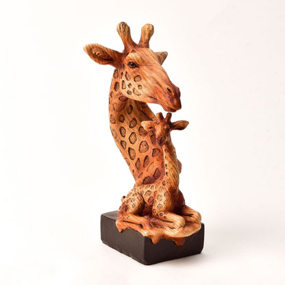 Naturecraft Two Giraffes Wood Effect Resin Figurine