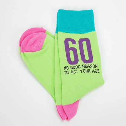 Men's Socks | Fun 60th Birthday Gift | 60th Birthday Socks for Men | Size 7-11