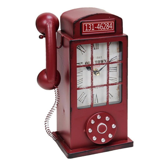 Hometime Metal Mantel Clock - Phonebox