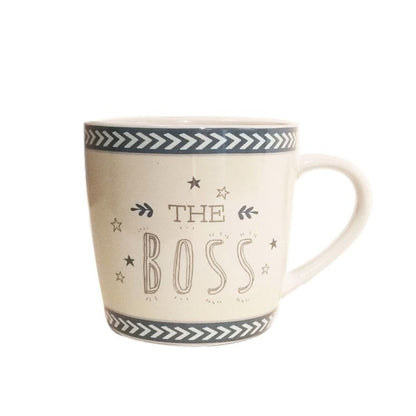 Love Life Stoneware Mugs The Boss