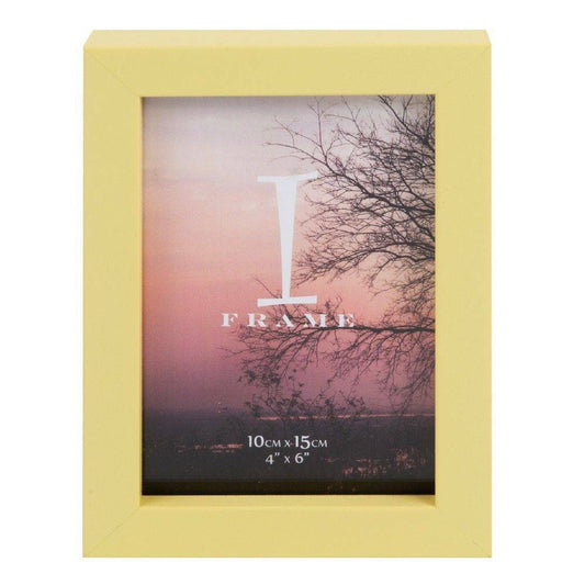 iFrame Yellow Photo Frame 4 x 6 - Bright Yellow 6x4 Photo Frame