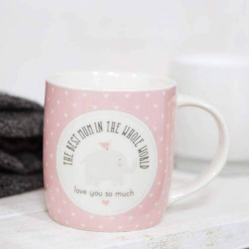 The Best Mum In The Whole World Pink Stoneware Mug