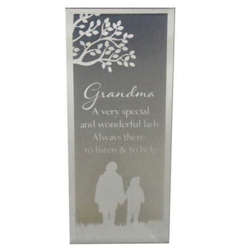 Reflections of the Heart Mirror Glass Standing Plaque Gift – Grandma