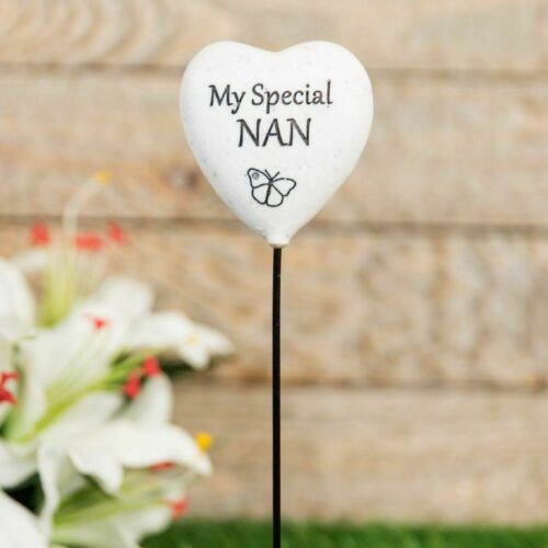 My Special Nan Heart in Stick for Graveside, Garden or Plant Pot