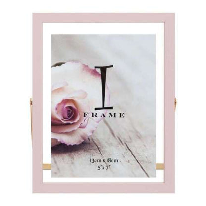 Light Pink and Gold 7x5 Inch Photo Frame on Stand